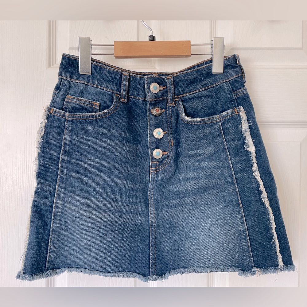 Zara denim mini skirt